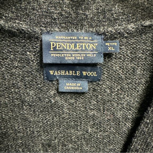 Pendleton Washable Wool Cardigan Sweater XL Petite - Picture 2 of 10